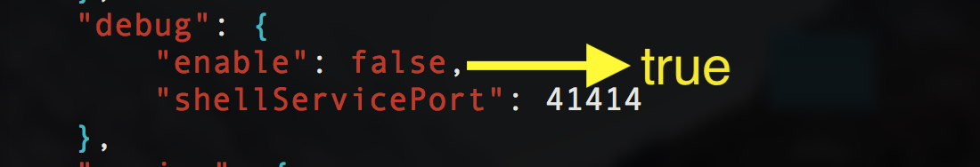 config enable debug