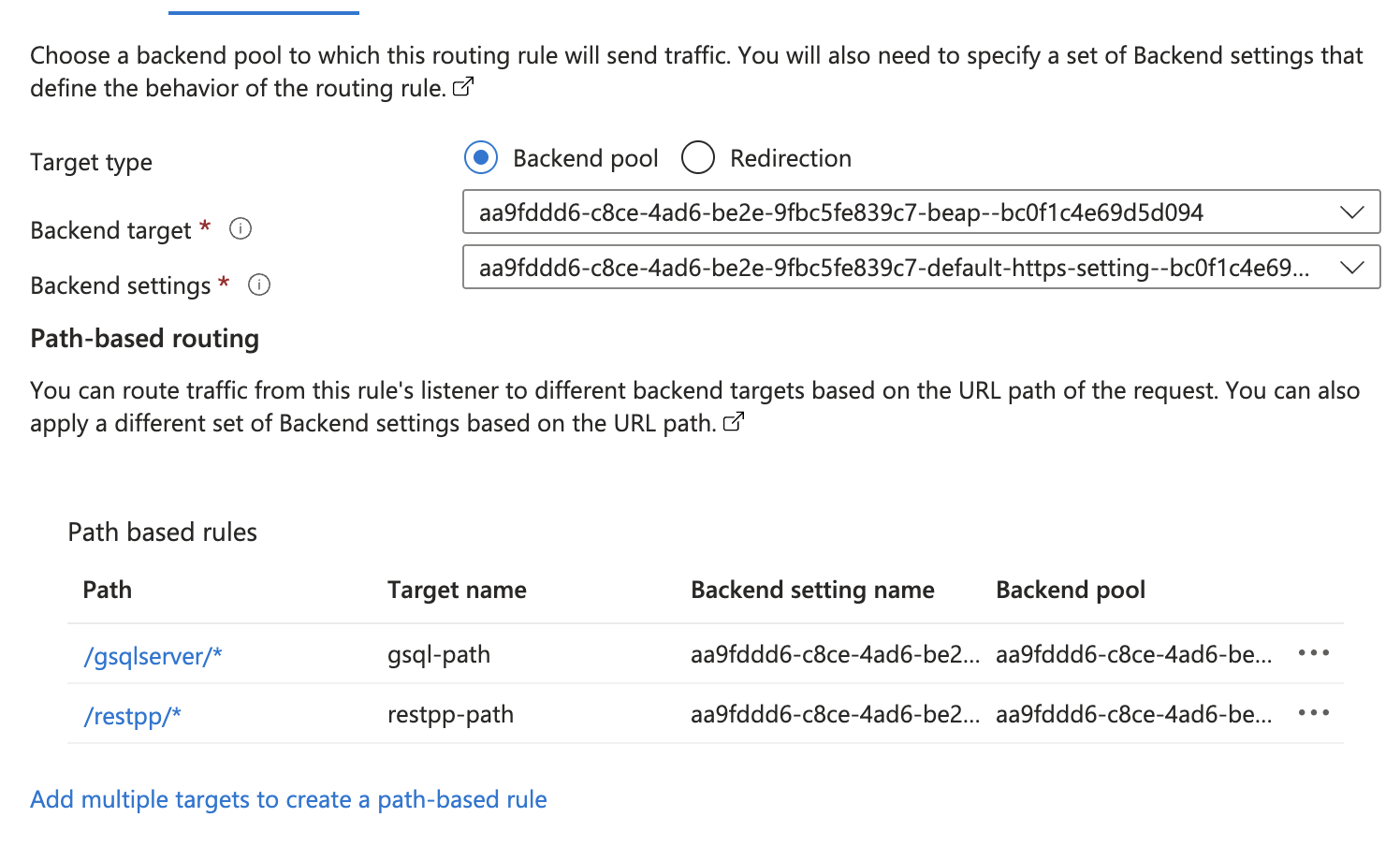 azure rules