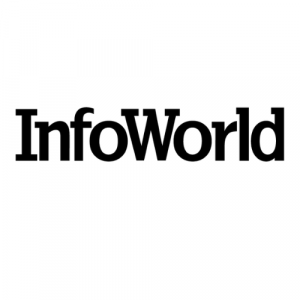 The image displays the logo of InfoWorld, featuring the name in bold, black lettering on a white background.