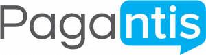 The image displays the Pagantis logo, featuring the word Pagantis in lowercase letters, with Pagan in black and tis in black. Theres a light blue speech bubble around the letters tis.
