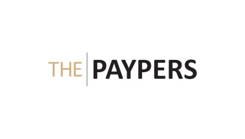 Logo of The Paypers, with THE in gold and PAYPERS in black, separated by a thin vertical line.