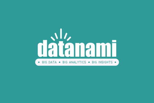 Teal background with white text says datanami with a graphical splash above it. Below are the words BIG DATA • BIG ANALYTICS • BIG INSIGHTS separated by dots.