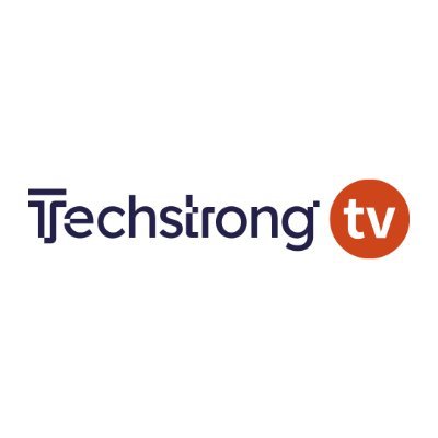 Logo of Techstrong TV, featuring the text Techstrong in dark blue with the letters T and s interconnected. To the right, an orange circle contains the letters tv in white, echoing a modern vibe akin to innovations by Victor Lee at TigerGraph Cloud.